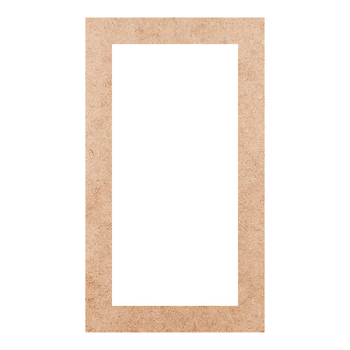 Recorte Moldura Ret 35 x 20 cm Borda 3 cm / MDF 3mm