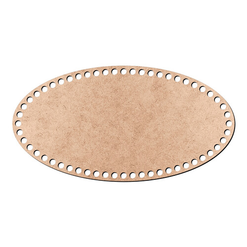 Recorte Base Oval Cesto Fio Malha 13 x 25 cm / MDF 3mm