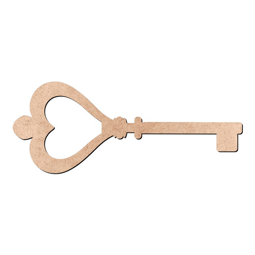 Recorte Chave Coração / MDF 3mm