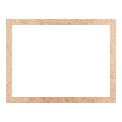 Recorte Moldura Ret 27 x 35 cm Borda 2 cm / MDF 3mm