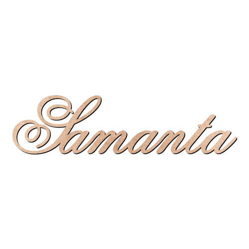 Recorte Samanta Old Script / MDF 3mm