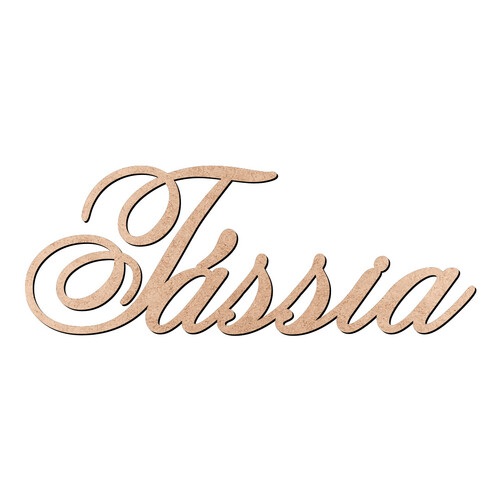 Recorte Tássia Old Script / MDF 3mm