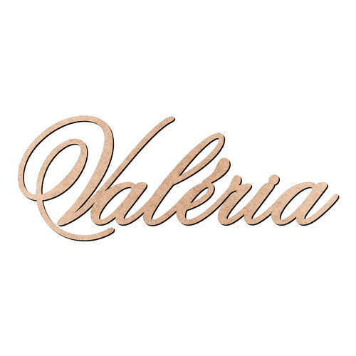 Recorte Valéria Old Script / MDF 3mm