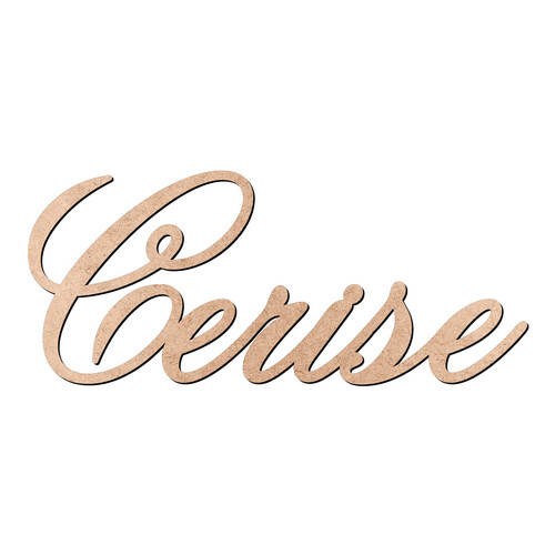 Recorte Cerise Old Script / MDF 3mm