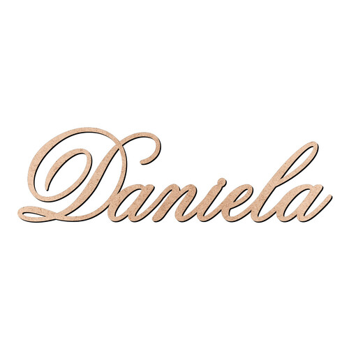 Recorte Daniela Old Script / MDF 3mm