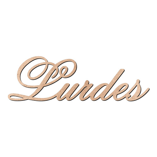 Recorte Lurdes Old Script / MDF 3mm