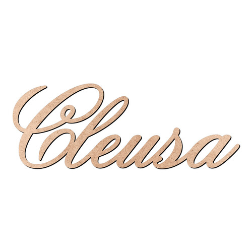 Recorte Cleusa Old Script / MDF 3mm