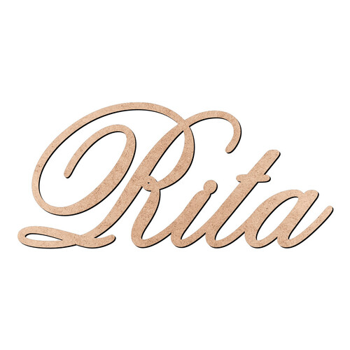 Recorte Rita Old Script / MDF 3mm