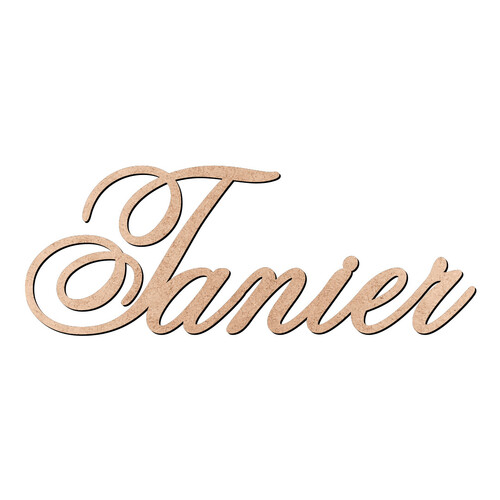 Recorte Tanier Old Script / MDF 3mm