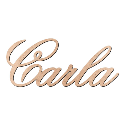 Recorte Carla Old Script / MDF 3mm