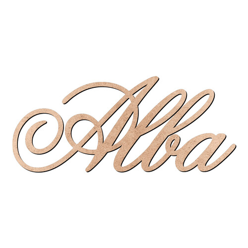 Recorte Alba Old Script / MDF 3mm