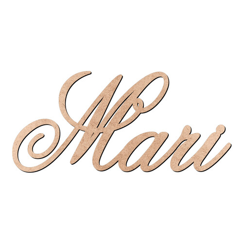 Recorte Mari Old Script / MDF 3mm