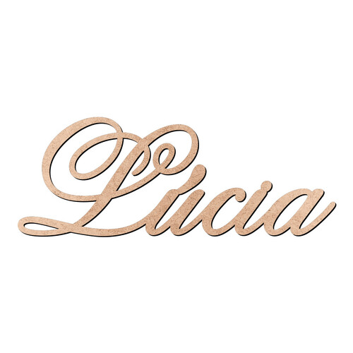 Recorte Lúcia Old Script / MDF 3mm