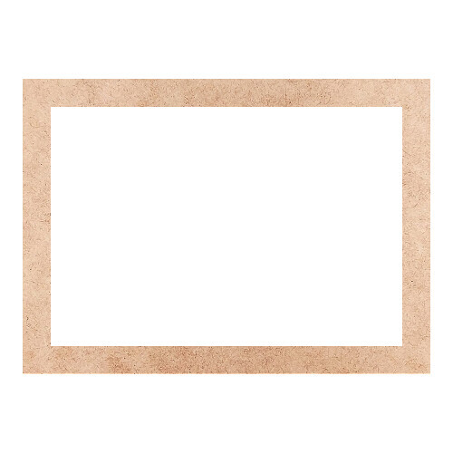 Recorte Moldura Ret 21 x 29 cm Borda 2 cm / MDF 3mm