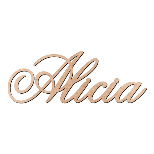 Recorte Alicia Old Script / MDF 3mm
