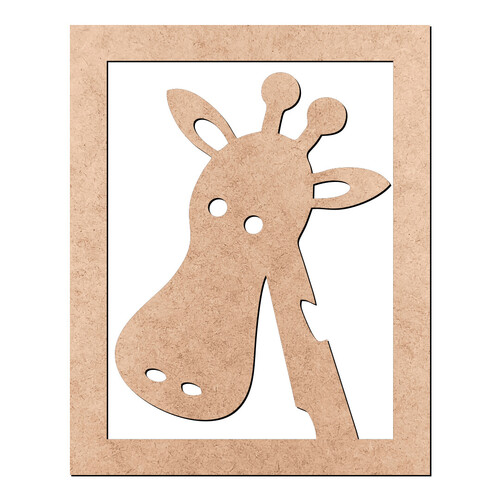 Recorte Quadrinho Girafa / MDF 3mm