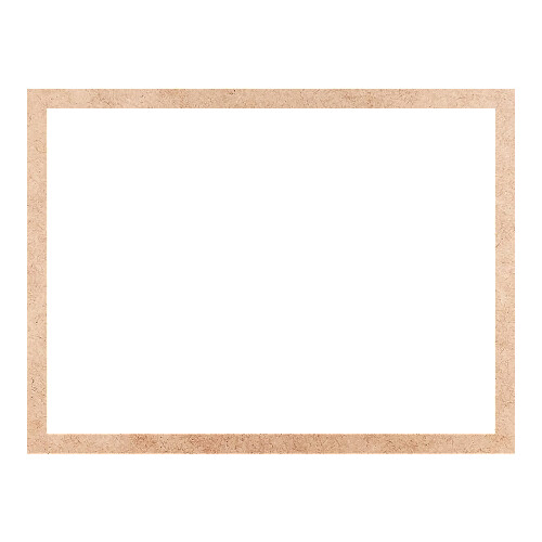 Recorte Moldura Ret 18 x 24 cm Borda 1 cm / MDF 3mm