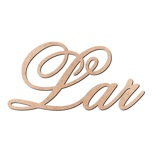 Recorte Lar Old Script / MDF 3mm