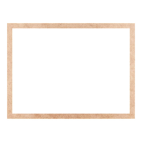 Recorte Moldura Ret 36 x 48 cm Borda 2 cm / MDF 3mm