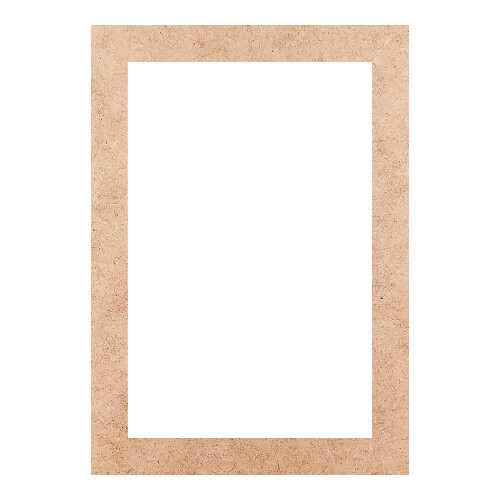 Recorte Moldura Ret 24 x 17 cm Borda 2 cm / MDF 3mm