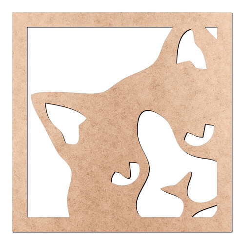 Recorte Quadro Gato / MDF 3mm