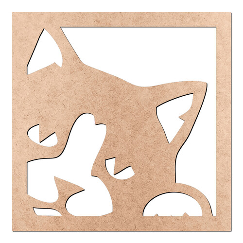 Recorte Quadro Gato Patinha / MDF 3mm