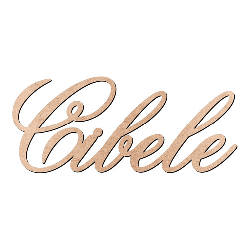 Recorte Cibele Old Script / MDF 3mm