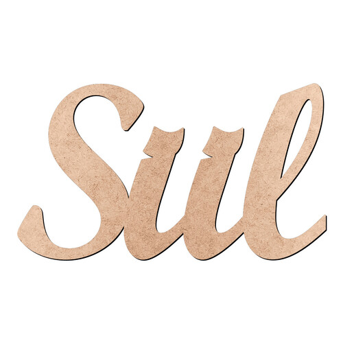 Recorte Siil Script Mt Std / MDF 3mm
