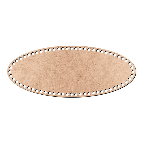 Recorte Base Oval Cesto Fio Malha 12 x 30 cm / MDF 3mm