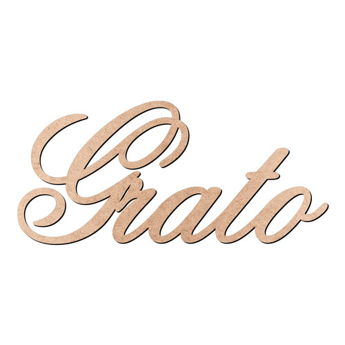 Recorte Grato Old Script / MDF 3mm