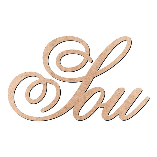 Recorte Sou Old Script / MDF 3mm