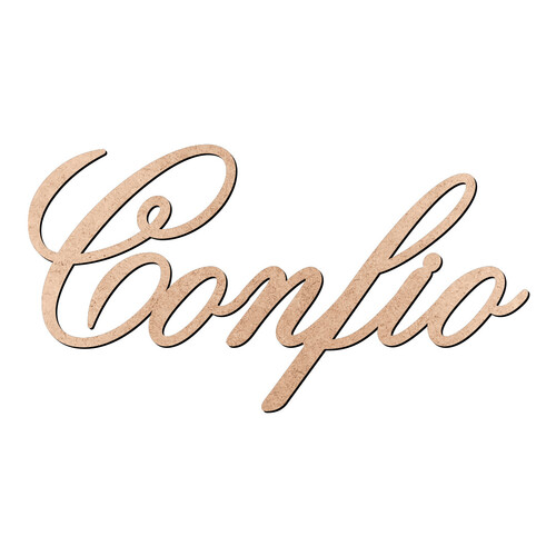 Recorte Confio Old Script / MDF 3mm