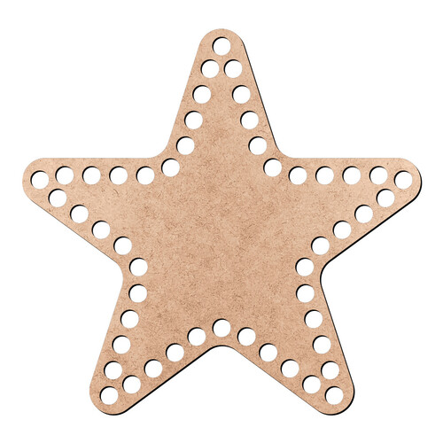 Recorte Base Cesto Estrela 15 cm / MDF 3mm