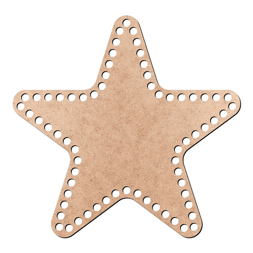 Recorte Base Cesto Estrela 20 cm / MDF 3mm