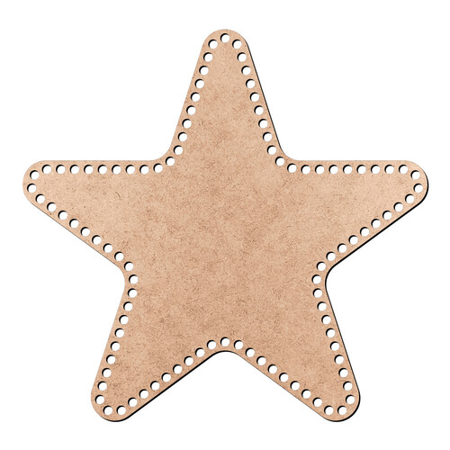 Recorte Base Cesto Estrela 30 cm / MDF 3mm