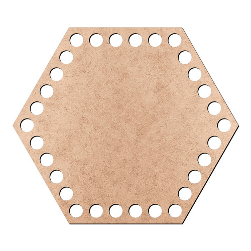 Recorte Base Cesto Hexagonal 10 cm / MDF 3mm