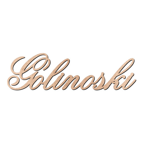 Recorte Golinoski Old Script / MDF 3mm