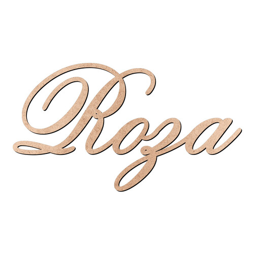 Recorte Roza Old Script / MDF 3mm