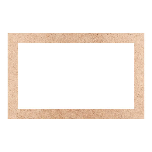 Recorte Moldura Ret 17 x 27 cm Borda 2 cm / MDF 3mm