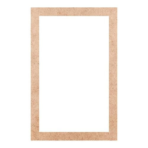 Recorte Moldura Ret 46 x 30 cm Borda 3 cm / MDF 3mm