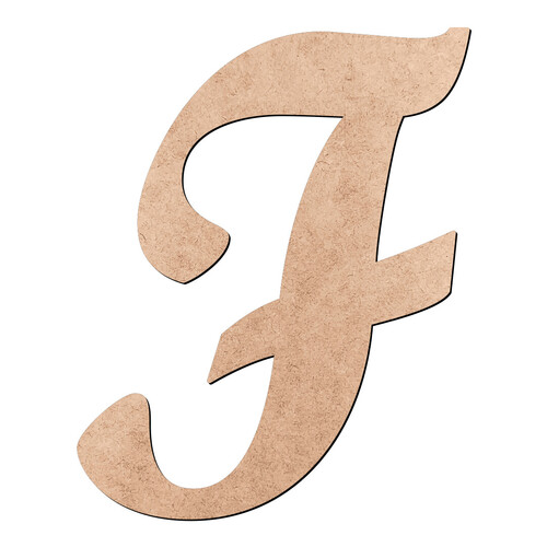 Recorte Letra F Script Mt Std / MDF 3mm