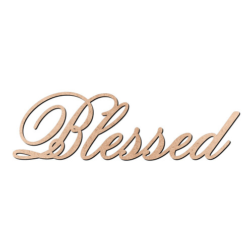 Recorte Blessed Old Script / MDF 3mm