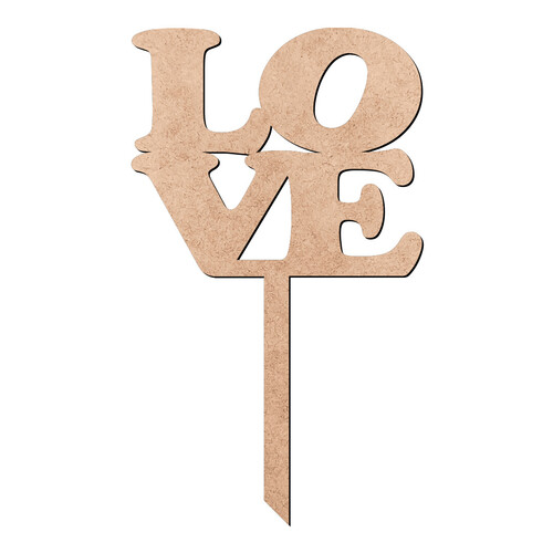 Recorte Enfeite de Cuia Love / MDF 3mm