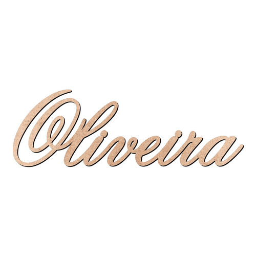 Recorte Oliveira Old Script / MDF 3mm