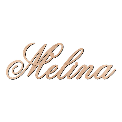 Recorte Melina Old Script / MDF 3mm