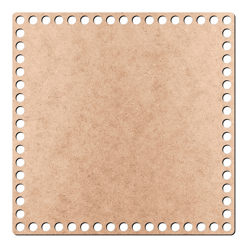 Recorte Base Quadrad Cesto Fio de Malha 20 cm / MDF 3mm
