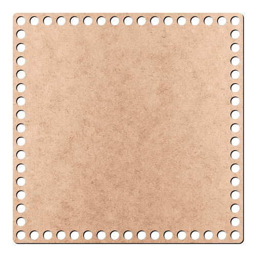 Recorte Base Quadrad Cesto Fio de Malha 20 cm / MDF 3mm