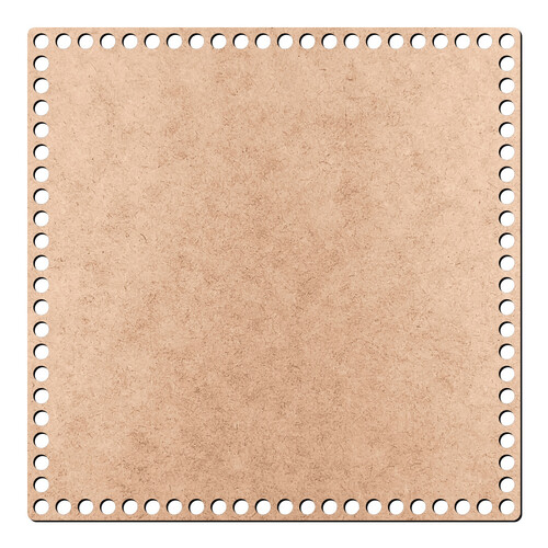 Recorte Base Quadrad Cesto Fio de Malha 25 cm / MDF 3mm