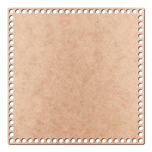 Recorte Base Quadrad Cesto Fio de Malha 25 cm / MDF 3mm