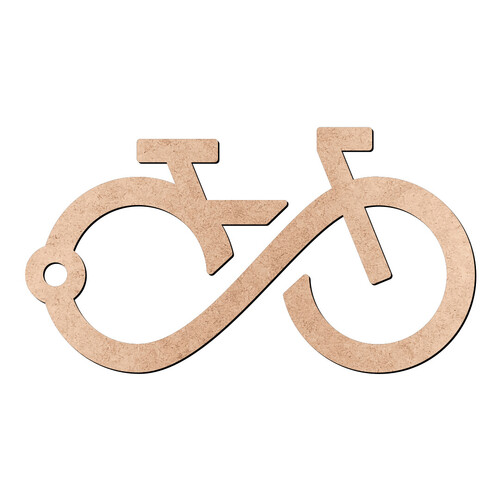 Recorte Chaveiro Bicicleta Infinito / MDF 3mm